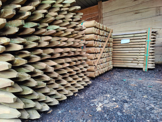 2.4 Round Top Wooden Post